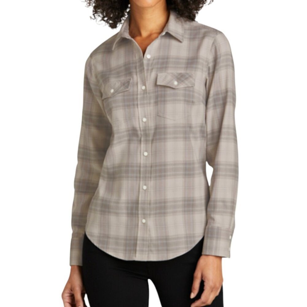 Port Authority® Women's Long Sleeve Ombre Plaid Shirt I Size: XXL - Picture 1 of 6